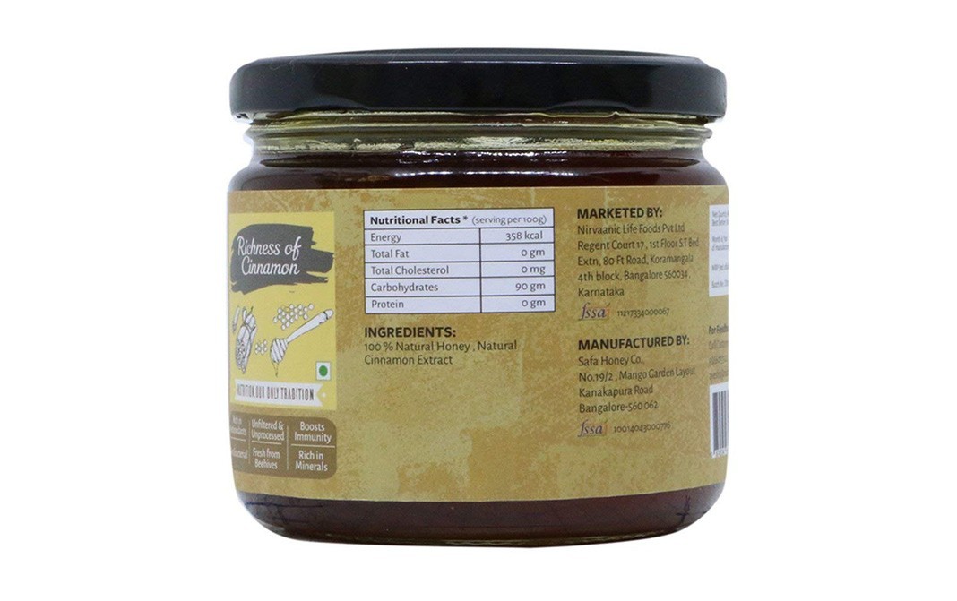 Nutty Yogi Cinnamom Honey    Glass Jar  400 grams